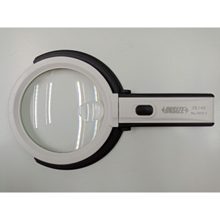 แว่นส่องขยาย(มีไฟLED) (Three ways Magnifier with illumination) INSIZE รุ่น 7512-1 กำลังขยาย 2X/4X (**สินค้าใหม่**)