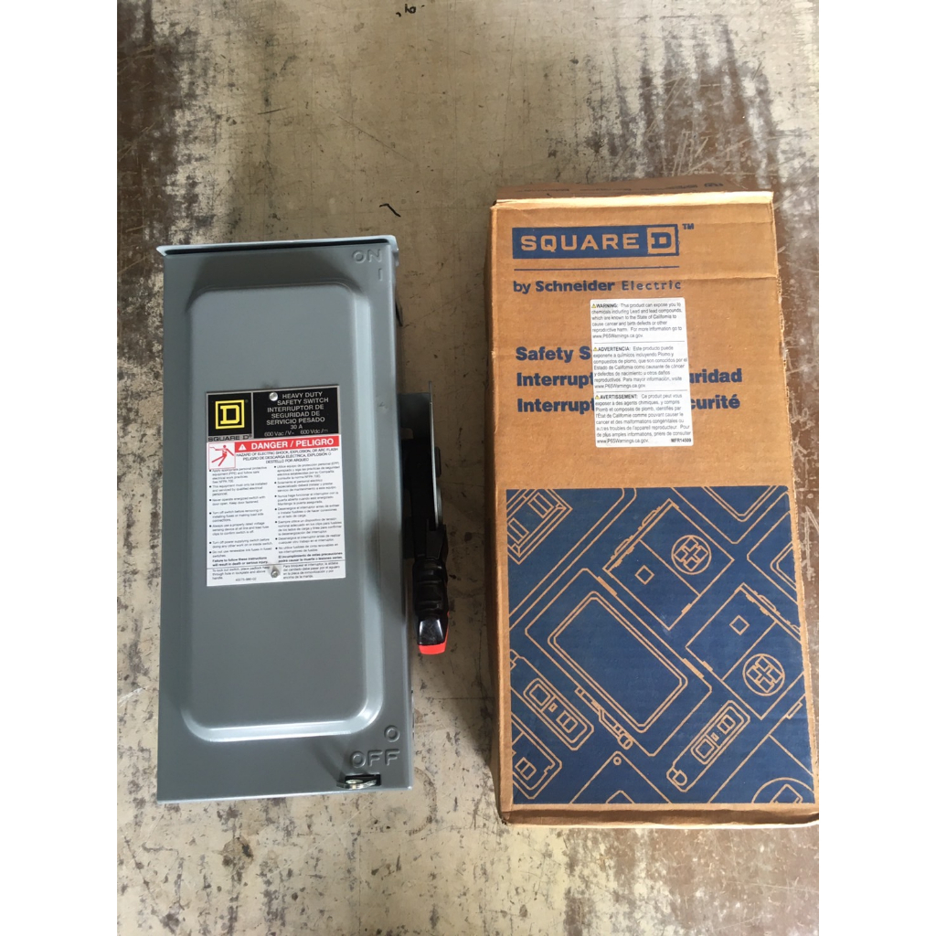 HU361RB Heavy Duty Safety Switch SquareD by Schneider Electric เซฟตี้สวิตซ์ ใช้ภายนอกอาคาร(Outdoor) 