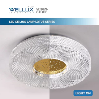 WELLUX โคมไฟเพดานติดลอย 3 แสง 32W 42W มีรีโมท LED Multi-Smart Ceiling Lamp รุ่น LOTUS SERIES