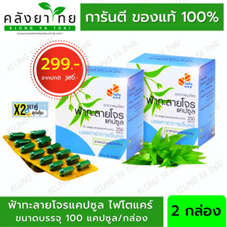 Set คู่ Phyto Care ฟ้าทะลายโจรแคปซูล 350 mg. ไฟโตแคร์ GPO ฟ้าทะลายโจรองค์การเภสัชกรรม 100 แคปซูล/กล่อง