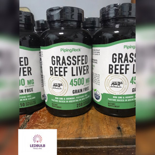 [เก็บโค้ดรับส่วนลดเพิ่ม]Grass Fed Beef Liver, 4500 mg วิตามิน ตับวัวที่เลี้ยงด้วยหญ้า  บำรุงร่างกาย คนที่ขาดธาตุเหล็ก