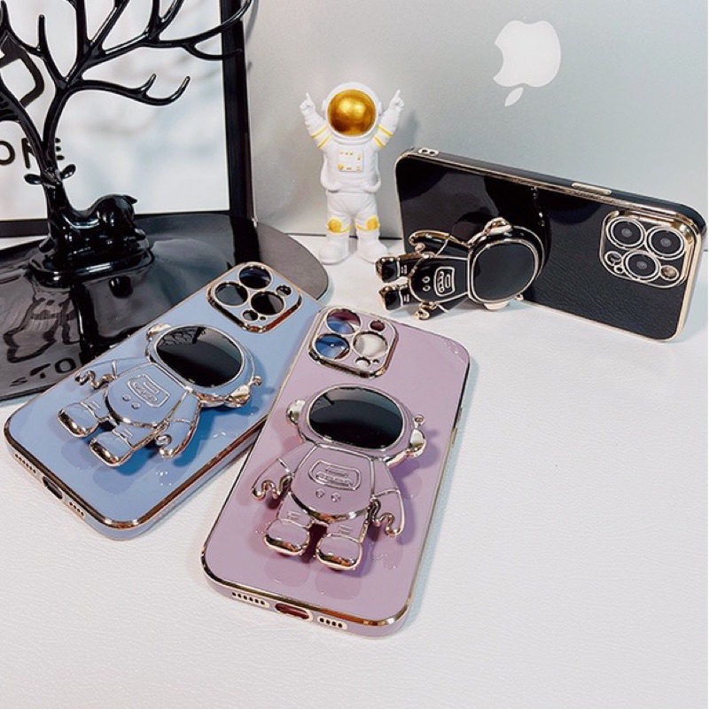 เคส ขาตั้ง นักบินอวกาศ เคส ไอโฟน สำหรับรุ่น  i13 pro max i13pro  i13promax i14 i14pro i14promax i14 