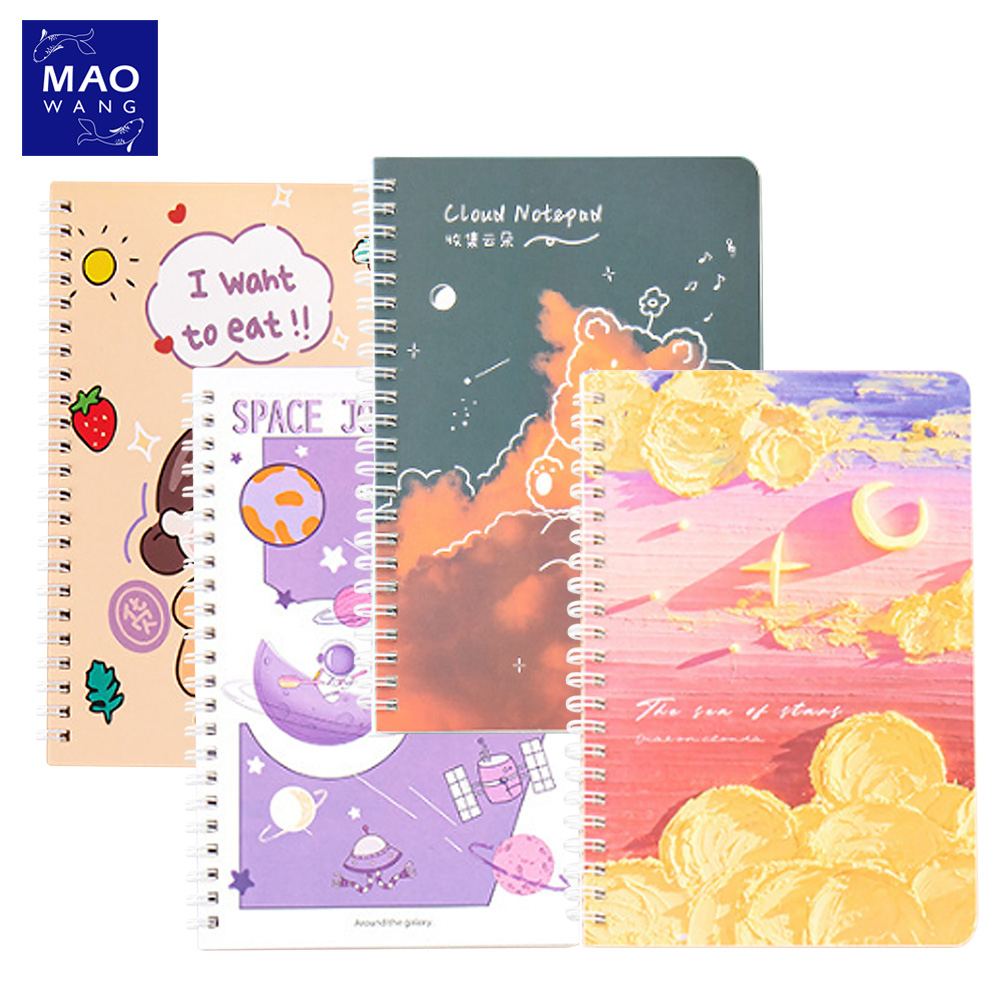 Notebook Writing สมุดโน๊ตขนาด A5 ลายน่ารัก(ขายคละลาย) สมุดจดบันทึก ห่วงข้าง เนื้อในถนอมสายตา