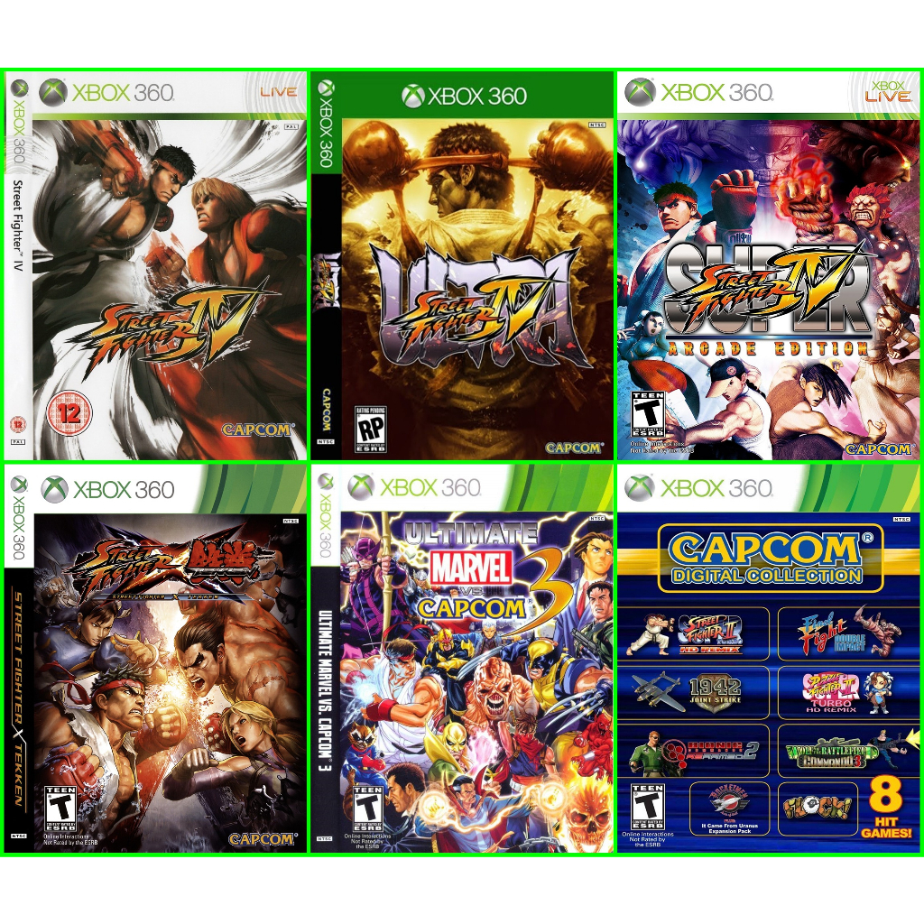 Street Fighter สตรีทไฟเตอร์ แผ่นเกม xbox 360 สำหลับเครื่องแปลง RGH/JTAC LT2.0 LT3.0