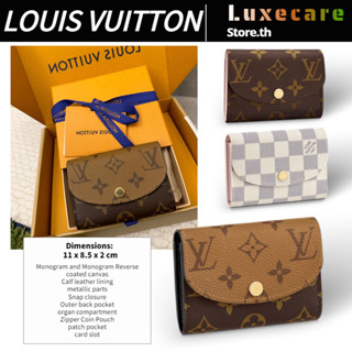 หลุยส์วิตตอง👜Louis Vuitton ROSALIE Women/Wallet สุภาพสตรี/กระเป๋าสตางค์/ผู้ถือบัตร