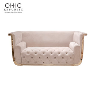 Chic Republic OZCAR/2,โซฟา 2 ที่นั่ง - สี ครีม , น้ำตาลเข้ม