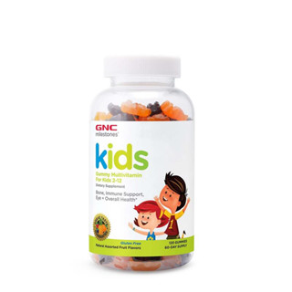 GNC Kids Multivitamin Gummy Support Bone Immune Eye Fruit Flavor 2-12 Children เด็ก วิตามินรวม รสผลไม้ เม็ดเหลวไหล