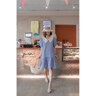 🌈🌿🌺🌸🌼💙🤎🇰🇷 Cotton Embroidery Lace Collar Dress