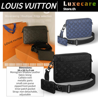 หลุยส์วิตตอง👜Louis Vuitton DUO Men/Shoulder Bag ผู้ชาย/กระเป๋าสะพายไหล่/กระเป๋าร่อซู้ล