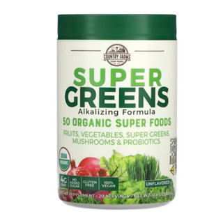 Country Farms Super Greens Alkalizing Formula Unflavored 10.6 oz(300 g)