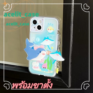 ❤️ส่งของขวัญ❤️ เคสไอโฟน 11 12 13 14 Pro Max การ์ตูน ฤดูร้อน มหาสมุทร สไตล์คู่รัก แฟชั่น Case for iPhone สไตล์วรรณศิลป์