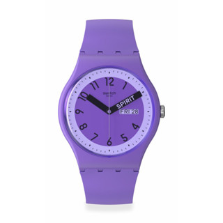 Swatch นาฬิกาผู้ชาย New Gent PROUDLY VIOLET รุ่น SO29V700