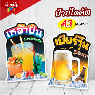 ป้ายเหล้าปั่น เบียร์วุ้น ป้ายตกแต่งร้าน 😊