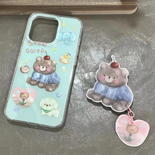 ✨สไตล์ใหม่✨ เคสไอโฟน 14 Pro Max  เคส for 11 12 13 Pro Max หมี พร้อมขาตั้ง เคสพกพาสะดวก iPhone 13 Case เคสกันกระแทก