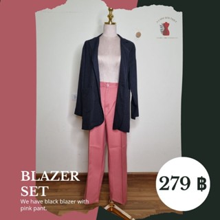 Blazer SetBlackPink ดำ-ชมพู จ้า