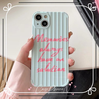 เคสไอโฟน iphone 11 14 Pro Max เรียบง่าย สีเขียวมิ้นท์ ตัวอักษรภาษาอังกฤษ เคส ขอบเต็ม iphone 12 13 Pro Case for iPhone