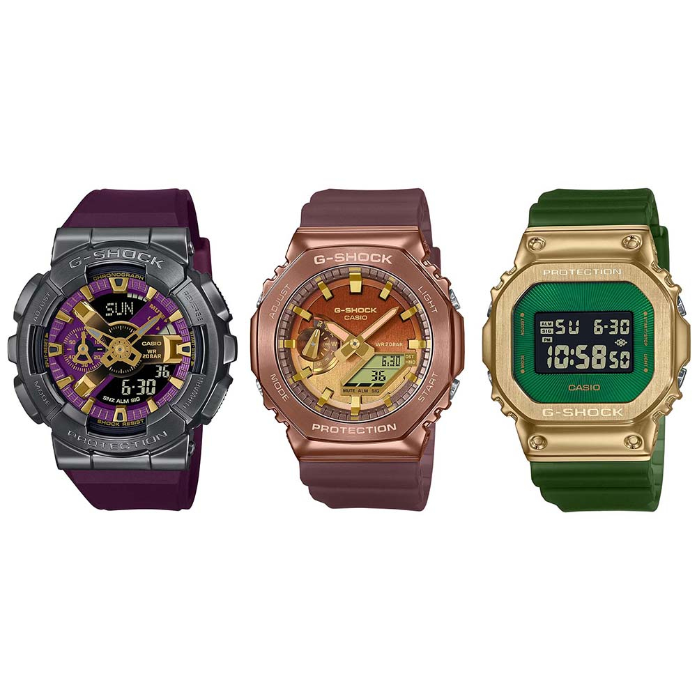 Casio G-Shock นาฬิกาข้อมือผู้ชาย รุ่น GM-110CL,GM-2100CL,GM-5600CL  (GM-110CL-6A,GM-2100CL-5A,GM-5600CL-3)
