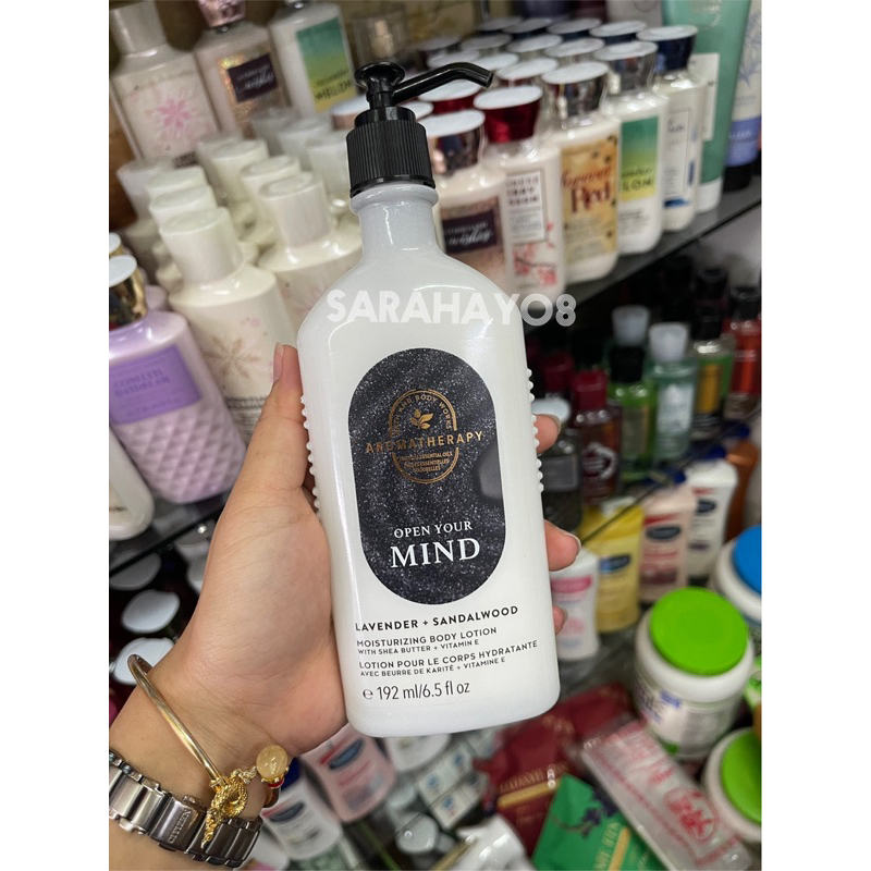 Bath and Body Works Aromatherapy Open Your Mind Lavender &amp; Sandalwood Body Lotion 192ml. ของแท้