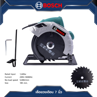 BOSCH เลื่อยวงเดือน 7 นิ้ว รุ่น 589 1420W รองรับงานหนักได้ -งานเทียบ เกรด AAA+ถูกมาก