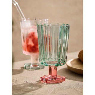 Flower Summer Glass พร้อมส่ง แก้วน้ำดอกไม้สุดน่ารัก