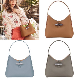 🎀 (สด-ผ่อน) กระเป๋า Longchamp Roseau Roseau shoulder bag XS สีชมพู สีน้ำตาล สีเทา khaki ฟ้าอมเขียว ส้ม