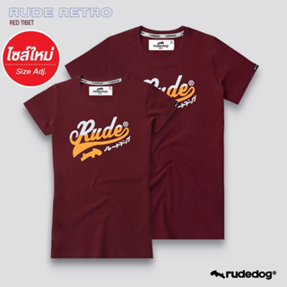 rudedog ของแท้ เสื้อยืด ปรับไซส์ใหม่ รุ่น Rude Retro ผลิตทั้งหญิงชาย ราคาตัวละ