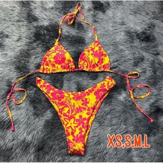 Bikini ลายดอก Size L พร้อมส่ง