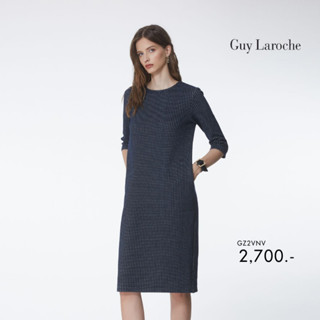 Guy laroche ชุดเดรส เดรสทรงหลวม แขนสามส่วนความยาวคลุมเข่า (GZ2VNV)