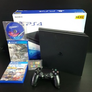 Sony PS4 Slim Jet Black 500GB. 90%Boxed CUH-2200A B01🤩 Menu Eng. 
งานกล่อง Playstation 4 Slim 500 GB.