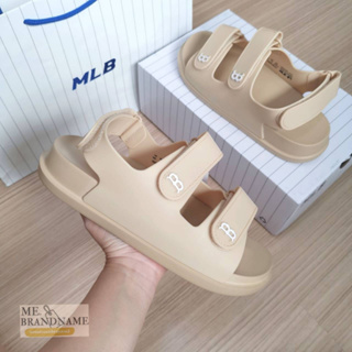 ของแท้ 💯% MLB Chunky Sandal รองเท้าแตะสีครีม logo B 🤎🤎