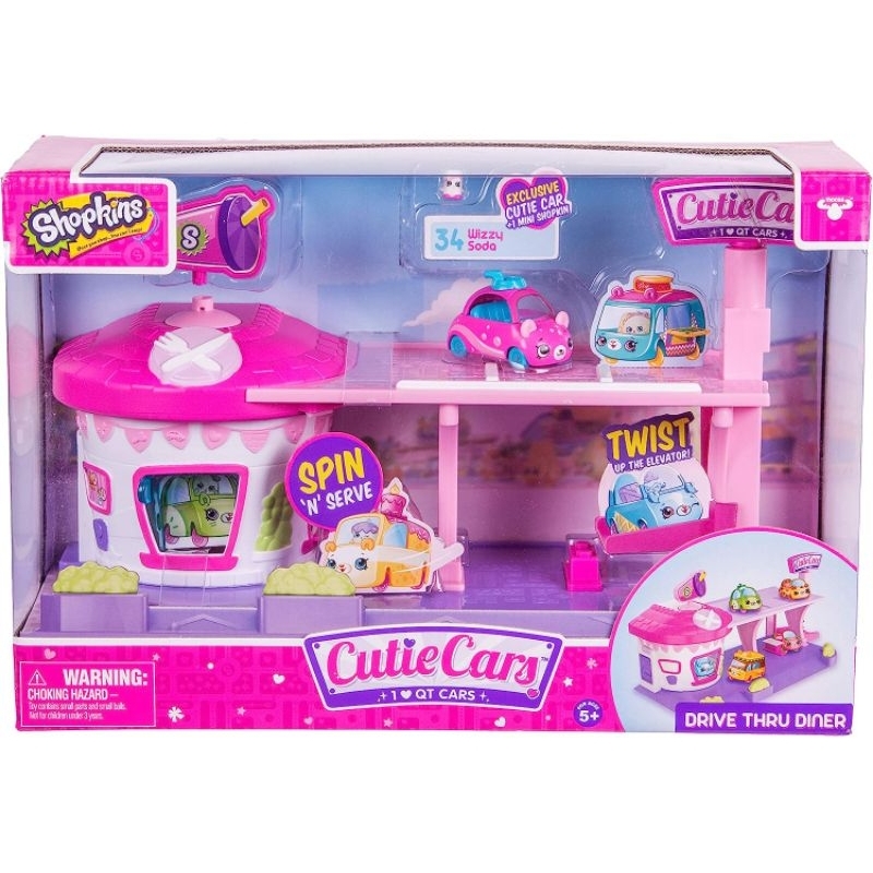 Cutie Cars Shopkins Drive Thru Diner Playset Toy