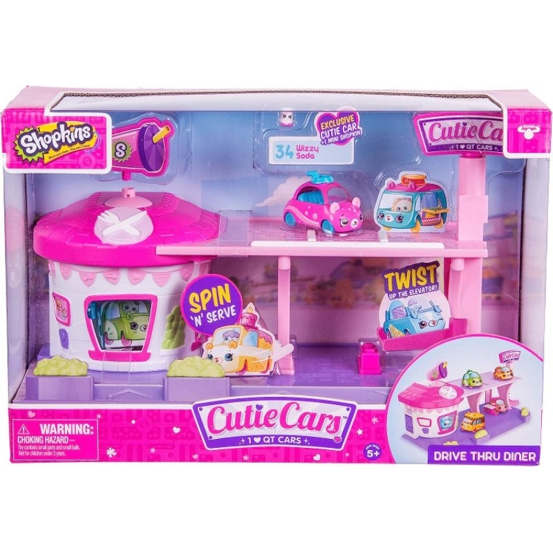 Cutie Cars Shopkins Drive Thru Diner Playset Toy