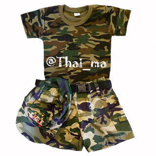 ชุดทหารเด็ก (แบบB) ชุดอาชีพเด็ก ชุดอาชีพในฝัน ชุดมีเสื้อทหาร+กางเกงทหาร+หมวกทหาร