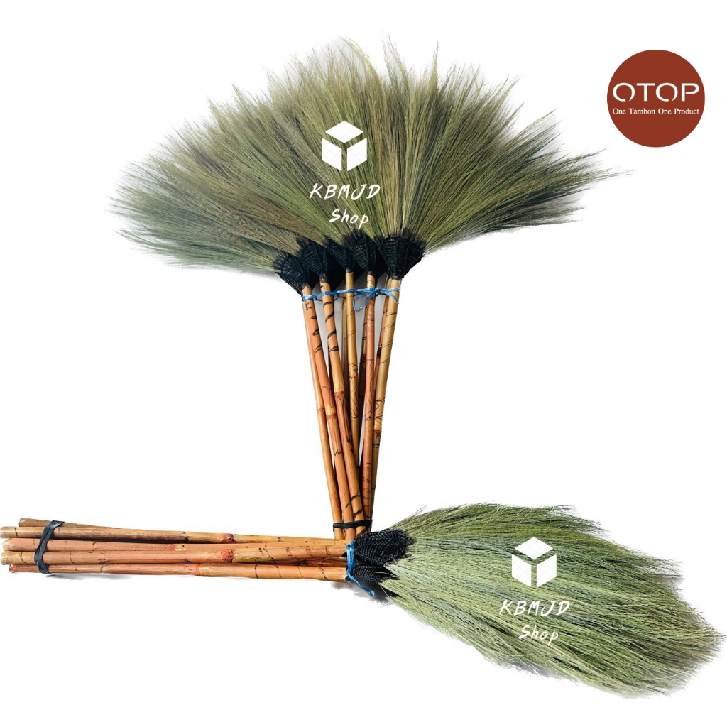 ไม้กวาดดอกหญ้า ด้ามไม้ คุณภาพดี สินค้าโอทอป อำเภอเวียงป่าเป้า จังหวัดเชียงราย (1ด้าม) - รูปที่ 5