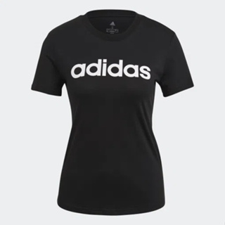 Adidas เสื้อยืดผู้หญิงทรงสลิม Essentials Slim Logo Tee