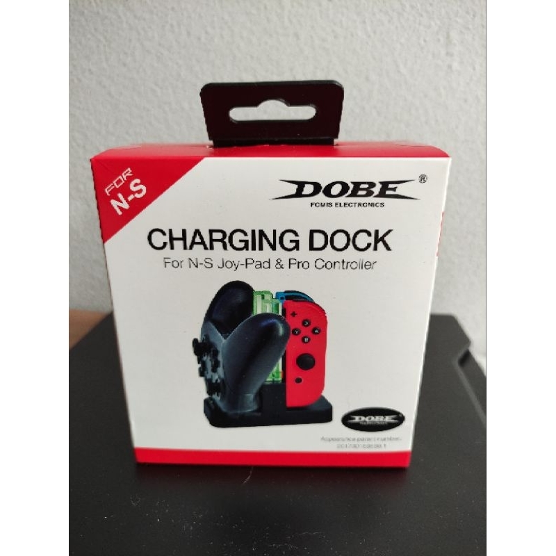 ชาร์จ Charge Joy Con + Pro Dobe Nintendo Switch ชาร์จได้ 2 ตัวพร้อมกัน + 1 จอยโปร (มือสอง) (มีสาย-กล่อง)