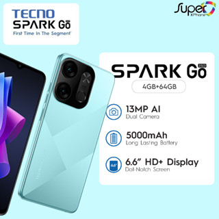 TECNO Spark Go(2023)(4/64GB)หน้าจอแสดงผล HD+ ขนาดใหญ่ 6.6"(By Shopee  SuperTphone1234)