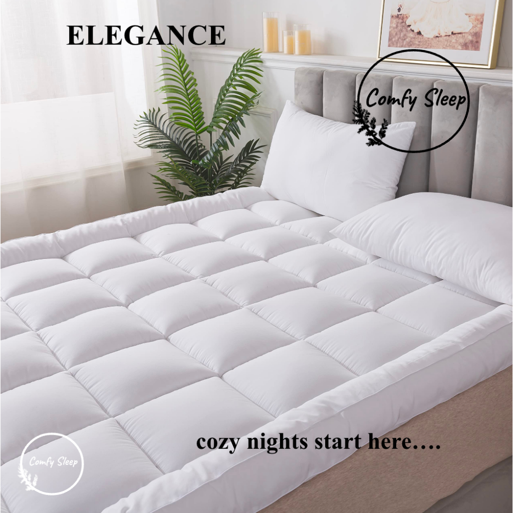 Comfy ท็อปเปอร์ รุ่น Elegance (ถึงมือลูกค้า4-5นิ้ว)  ใยพิเศษ 3 ชั้น กันไรฝุ่นไม่ทำให้เกิดอาการภูมิแพ้