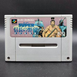 Super Nobunaga no Yabou Bushou Fuuunroku ตลับแท้ Nintendo Super Famicom SFC เทสแล้ว เล่นได้