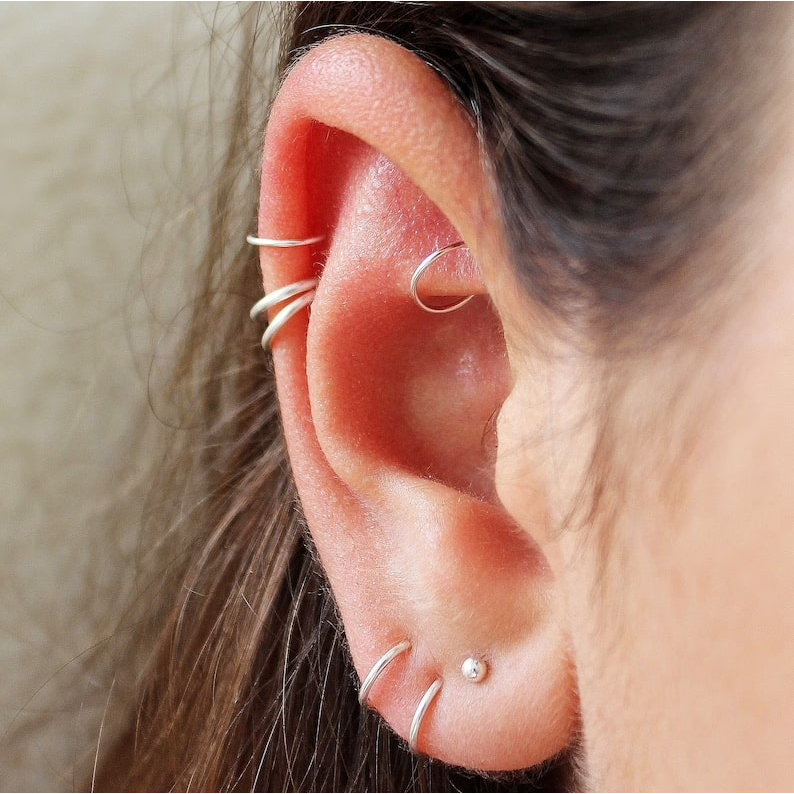 ต่างหูห่วงเงินแท้ & ห่วงจมูกเงินแท้ Hoop Earrings & Hoop Nose 92.5% (ห่วงกระโดด)