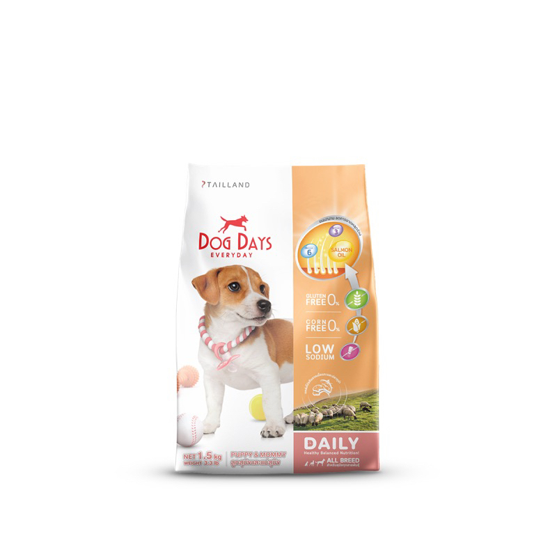 💛 Dog days - Puppy & Mommy สูตรลูกสุนัข 1.5 kg 🐶