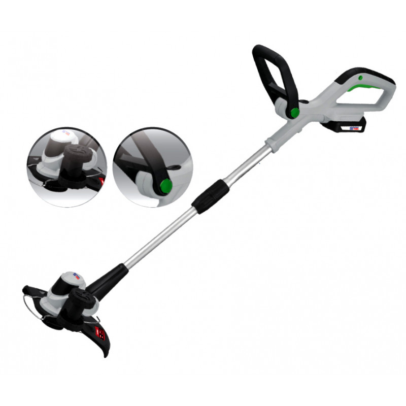 S-POWER เครื่องตัดหญ้า​ไร้สาย รุ่น SP-8A201 เครื่องเล็มหญ้าใช้แบตเตอรี่​ 18V 2.0Ah Li-ion  เล็มหญ้า