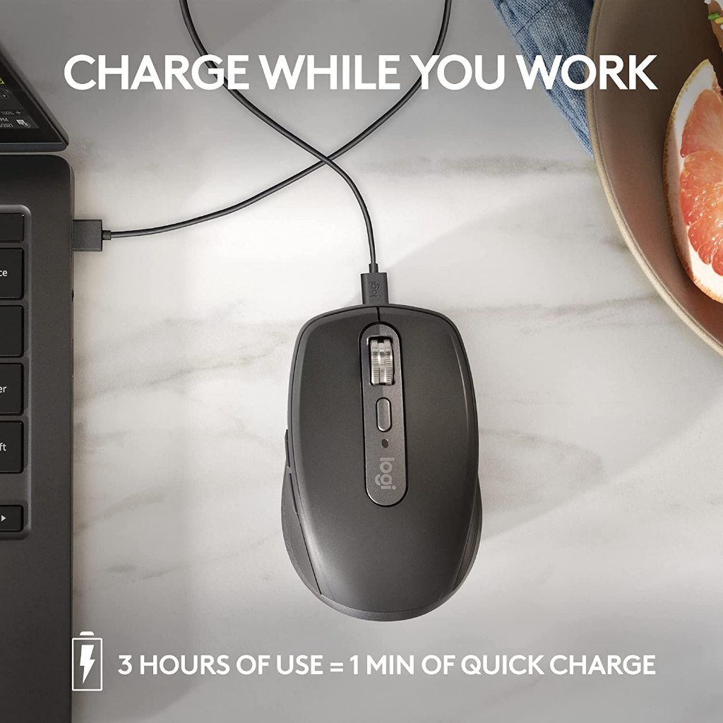 Logitech MX Anywhere 3S Bluetooth Compact Wireless Mouse เมาส์ไร้สายขนาดกะทัดรัด, ลากเมาส์ได้บนทุกพื้นผิว, คลิกเงียบ-1Y รูปที่ 6