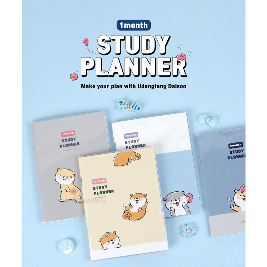 แพลนเนอร์  PVC month study planner (SSNCC1-717-01) ปก PVC - Made in Korea สินค้าพร้อมส่ง
