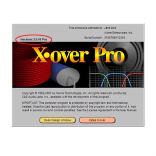 X-Over 3 Pro Software CD-ROM