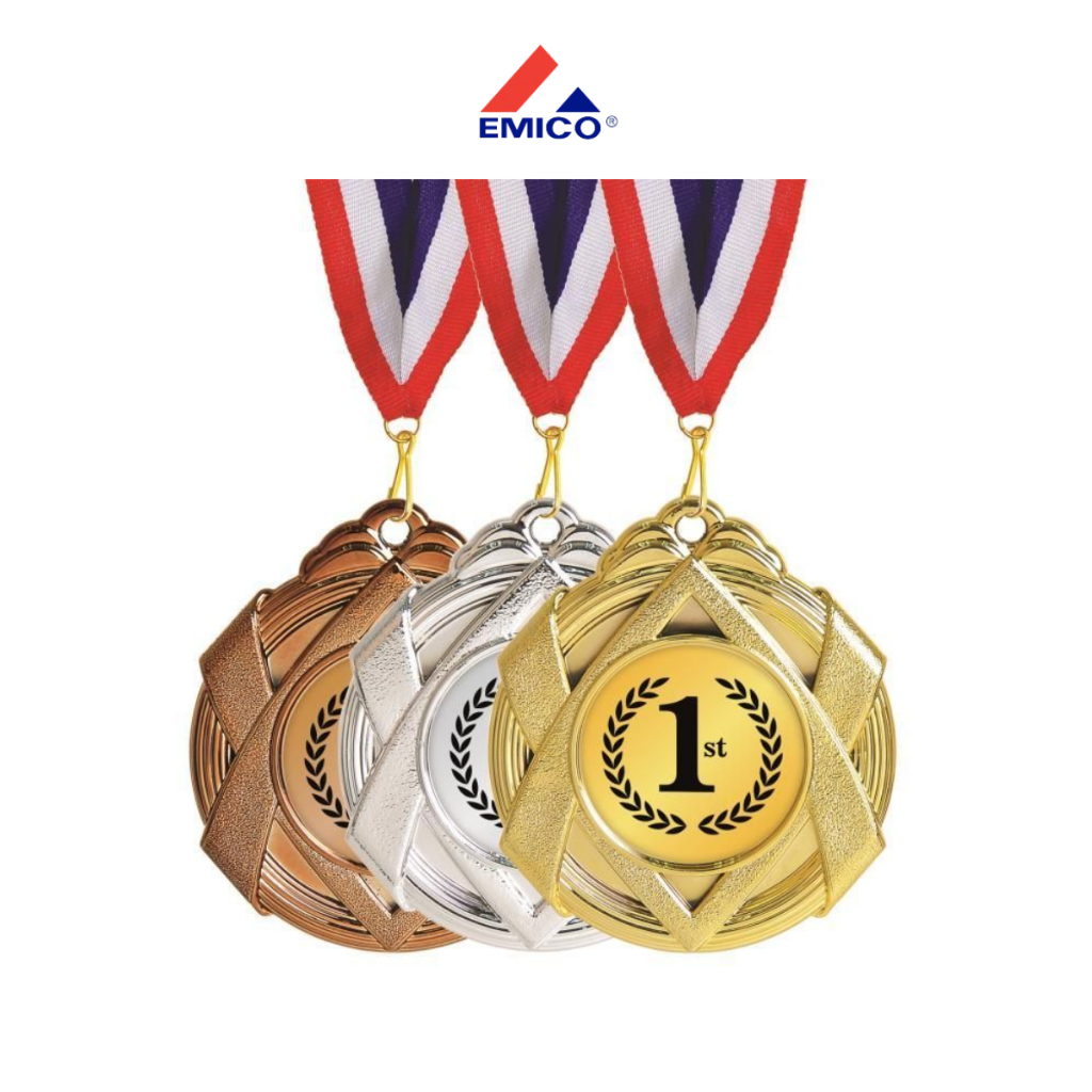 🔥ของแถมฟรี ถูกที่สุด🔥 เหรียญโลโก้ 2 ด้าน เหรียญกีฬา เหรียญรางวัล รางวัลยอดเยี่ยม ของที่ระลึก พร้อมสายกากเพชร+โลโก้ 3 สี