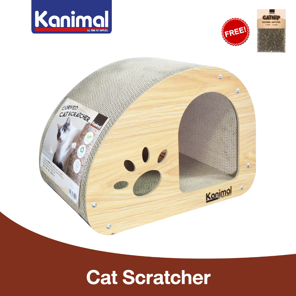 [CS-2460] Kanimal Cat Toy ของเล่นแมว ที่ลับเล็บบ้านแมว รุ่น Cottage สำหรับแมวทุกสายพันธุ์ 48x25x33.5 ซม. แถมฟรี! Catnip