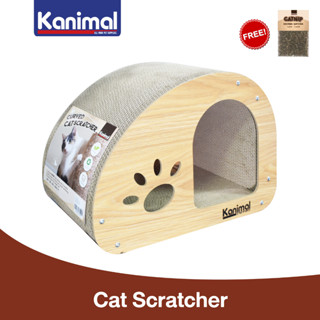 Kanimal Cat Toy ของเล่นแมว ที่ลับเล็บบ้านแมว รุ่น Cottage สำหรับแมวทุกสายพันธุ์ Size L 48x25x33.5 ซม. แถมฟรี! Catnip