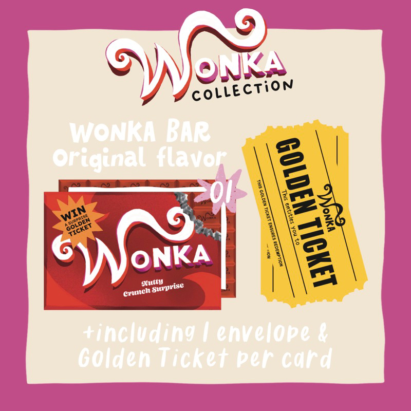 heartmepeach ♡ WONKA BAR CARD: Original flavor ♡ (Not chocolate)