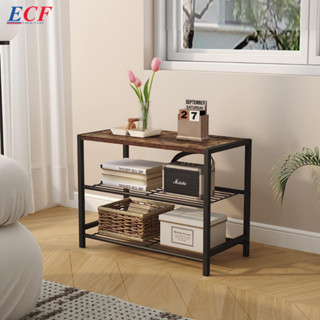 ECF Furniture ชั้นวางรองเท้า3 ชั้น รุ่น ลุช  Loft สีดำ ชั้นวางของ